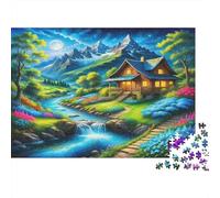 Cabin Adult 1000Pcs Recyclé pour Adultes Jigsaw Puzzle Éducatif Décompression Jeu de Famille Cadeau 38x26cm/1000pc Qualité Supérieure Durable