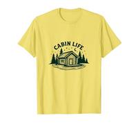 Cabin Life Escapade Rustique en Pleine Nature pour Amoureux de la Nature T-Shirt, Homme, Citron, 3XL