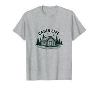 Cabin Life Escapade Rustique en Pleine Nature pour Amoureux de la Nature T-Shirt, Homme, Gris Chiné, 3XL