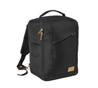Cabin Max Manhattan Bagages Cabine 40x30x20 Sac à Dos Voyage Bagage Cabine Avion 40x30x20, 24L RPET Recyclé avec Poche pour Ordinateur Portable, Wizz Air Ryanair EasyJet, Noir/Doré