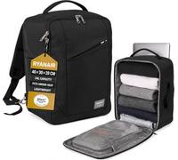 Cabin Max Manhattan Sac sous siège - 40 x 30 x 20 cm, 40 x 20 x 25 cm, pour Ryanair, WizzAir, Easyjet avec poche technique rembourrée, compartiment verrouillable et sangles polyvalentes, fusil, 40 x