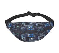 Cabin of the Future Boys Crossbody Waist Bag Large Travel Fashion Waist Bag for Sports, Running, Cyclisme, Voyage, Pêche