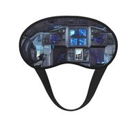 Cabin of The Future Masque de sommeil occultant, polyester doux, anti-lumière, élégant, convient pour les hommes et les femmes, pour le travail quotidien et les voyages en plein air.