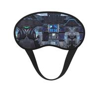 Cabin of the Future Print Blackout Sleep Mask - Couverture oculaire confortable, blocage de la lumière, parfait pour les voyages, la méditation et le camping