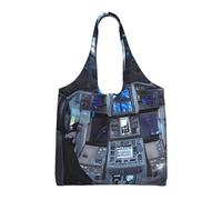 Cabin of the Future Sac à bandoulière en toile imprimée pour femme Sac fourre-tout léger