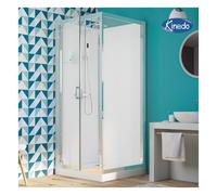 Cabine à porte pivotante receveur haut 90 Eden carrée - KINEDO CA8220