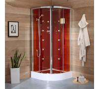 CABINE BOX DE DOUCHE AVEC HYDROMASSAGE 90x90 SEMI-CIRCULAIRE COSMO