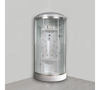 CABINE BOX DE DOUCHE SEMI-CIRCULAIRE 90 CM AVEC HYDROMASSAGE IRIDE