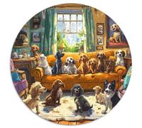 Cabine Confortable Puzzle Rond 1000 Pièces Enfants Qualité Supérieure Impossible Difficile Entertainment Artist Relaxation Assemble 1000pcs (67.5x67.5cm)