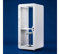 Cabine de bureau insonorisée - Cabine de travail mobile avec bureau, panneaux insonorisants, idéal pour l'étude, la lecture ou le travail concentré, confidentialité des appels(A,120x120x233cm)