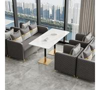 Cabine de canapé à deux places for café de luxe, 7 options de combinaison for café, hôtel, salon de thé, magasin de thé au lait, restaurant - Réception commerciale et de loisirs(Dark gray,Set6)