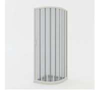Cabine de douche 1/4 de cercle pliante en PVC 80x80 cm h 185 Loto Latérale
