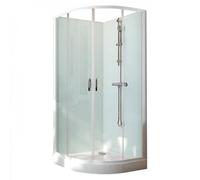 Cabine de douche 1/4 rond 90 cm Iziglass 2 coulissante - mitigeur thermostatique LEDA