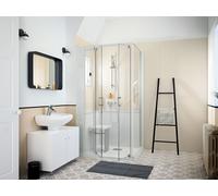 Cabine de Douche 100x70cm Kinedo Kinemagic Sérénité, Angle, Bande Centrale, Haute, Portes pivotantes