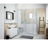 Cabine de Douche 160x70cm Kinedo Kinemagic Sérénité, Angle, Thermo, Mi-hauteur, Porte coulissante