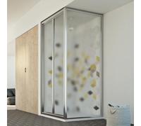 CABINE DE DOUCHE 2 PAROIS ANGULAIRE VERRE OUVERTURE 1 PORTE PLIANTE CARRÉ