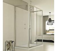 CABINE DE DOUCHE 3 PAROIS PORTE UNIQUE COULISSANTECARRÉ ITALIENNE