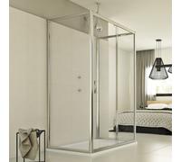 CABINE DE DOUCHE 3 PAROIS PORTE UNIQUE COULISSANTECARRÉ ITALIENNE