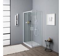 Cabine de douche 70x100 cristal 4 mm transparent deux côtés coulissants | Vénus
