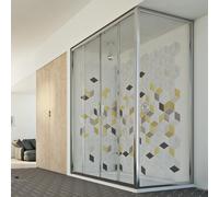 CABINE DE DOUCHE 70X120 CM H198 ANGULAIRE 2 PORTES TRANSPARENT COULISSANT PAROI