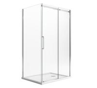 CABINE DE DOUCHE 8 MM ANTICALCAIRE COTE FIXE PORTE COULISSANTE H200 CABINE