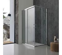 CABINE DE DOUCHE 70X90 CM ANGULAIRE VERRE TRANSPARENT GIADA