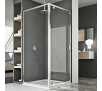 CABINE DE DOUCHE EN VERRE OUVERTURE ANGULAIRE PORTE UNIQUE À PIVOT