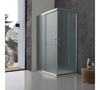 CABINE DE DOUCHE 70X90 EN VERRE OPAQUE ET PORTES COULISSANTES GIADA