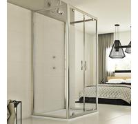CABINE DE DOUCHE PAROI DE DOUCHE 3 PAROIS OUVERTURE 2 PORTES PIVOT VERRE CARRÉ