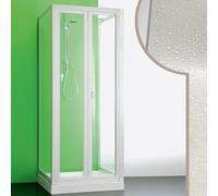 CABINE DE DOUCHE 3 PAROIS OUVERTURE PLIANTE EN PVC CRILEX ACRYLIQUE