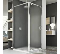 CABINE DE DOUCHE EN VERRE OUVERTURE ANGULAIRE PORTE UNIQUE À PIVOT