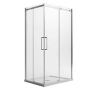 CABINE DE DOUCHE 80X100CM VERRE 8MM ANGULAIRE PORTE COULISSANTE EASYCLEAN DROITE
