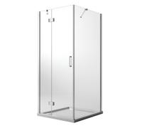 Cabine de douche 80x70 CM H190 Transparent avec Easyclean mod. Flip Porte + Fixe