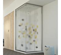 CABINE DE DOUCHE 80X90CM OPAQUE H198 ANGULAIRE RECTANGLE VERRE COULISSANT