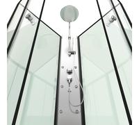 Cabine de douche 85x85x225cm 1/4 de cercle - ZEENY