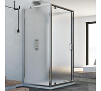 CABINE DE DOUCHE 90X70X90 VERRE 3 PAROIS GRANITÉ C OUVERTURE À PIVOT 70