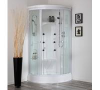 CABINE DE DOUCHE 90x90 AVEC HYDROMASSAGE ET BAIN-VAPEUR VESUVIO
