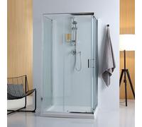 CABINE DE DOUCHE À 3 CÔTÉS 70X70X70 AVEC DEUX CÔTÉS COULISSANTS ET UN CÔTÉ FIXE