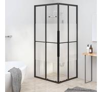 Cabine de Douche à Rayures ESG Noir Paroi de Douche Salle de Bain vidaXL