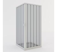 Cabine de douche à soufflet en PVC 70 x 90 cm H 185 mod. Aster avec ouverture centrale