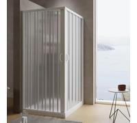 Cabine de douche à soufflet en PVC H 185 mod. Aster avec ouverture centrale