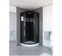Cabine de Douche Black Mirror 2 Ronde - Noir - 90 x 90 x 220 cm
