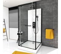 Cabine de douche carrée 90x90x230cm à motif carreaux de métro - UNDERGROUND SQUARE 90