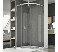 Cabine douche demi-circulaire - Junior - 70x90 cm - Verre 6mm - Coulissante