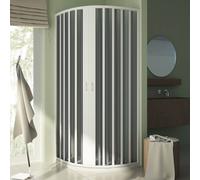 CABINE DE DOUCHE CIRCULAIRE PVC 2 PORTES OUVERTURE CENTRALE