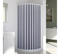 CABINE DE DOUCHE CIRCULAIRE PVC 75X75 CM R38OUVERTURE LATERALE PORTE UNIQUE H185