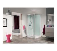 Kinedo Cabine de douche Kineprime Glass C angle Mécanique Porte pivotante 90x90cm