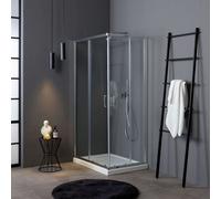 CABINE DE DOUCHE D'ANGLE COULISSANTE 70X100 CM CRISTAL TRANSPARENT LUNA
