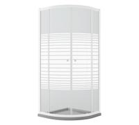 Cabine de Douche Demi-Circulaire 80x80 CM H185 Verre Sérigraphié mod. Blanc