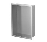 Cabine de douche en acier inoxydable - Étagère de rangement murale pour salle de bain, pas de carrelage nécessaire, accès facile pour nization, parfait pour les douches et les baignoires
